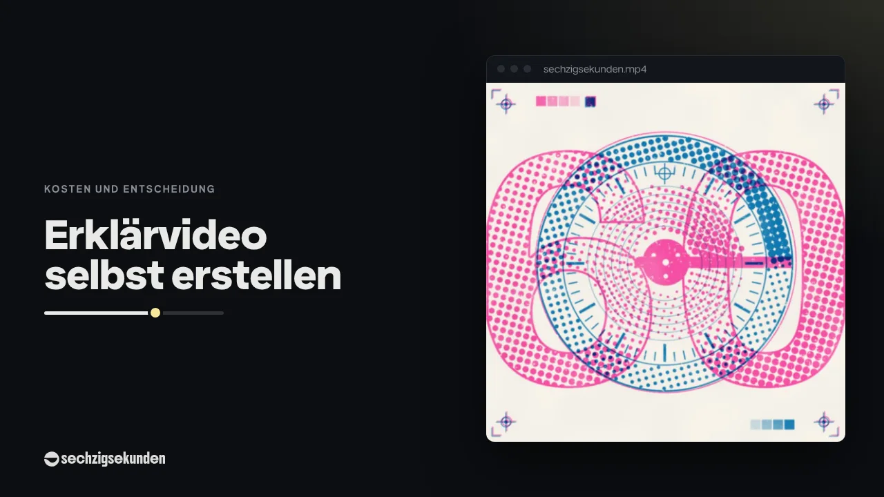 Kopfbild: ein Motiv im Risograph-Stil im Fenster, daneben der Titel „Erklärvideo selbst erstellen“.